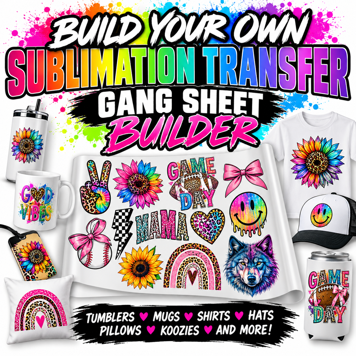 Build Your Own Sublimation Transfer Gang Sheet Builder