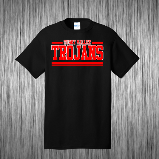 Tusky Valley Trojans | Old School Logo